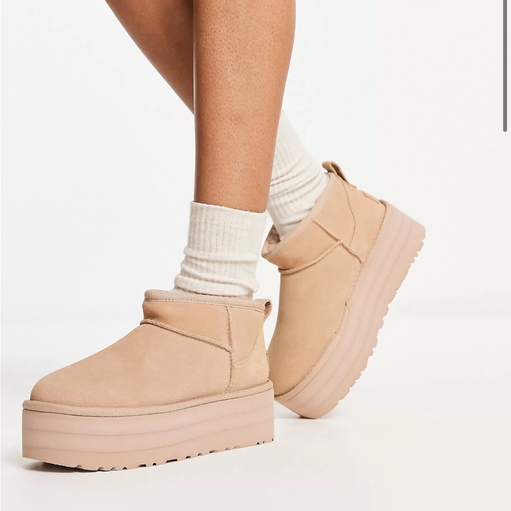 UGG classic ultra mini platform color driftwood size W7, M6